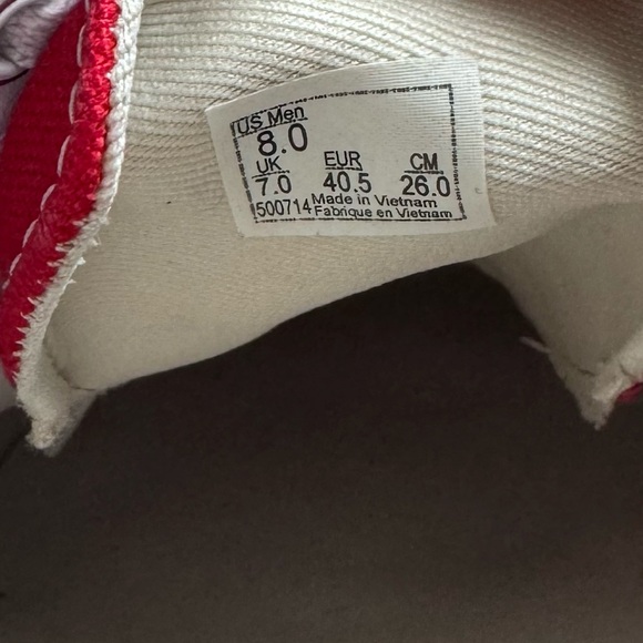 VANS Ward Skate Shoes in red. Size: M8/W9.5 - Picture 10 of 12